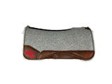 32x32 1" Kush Gray Wool Fleece Deep Contour Saddle Pad (#111798)