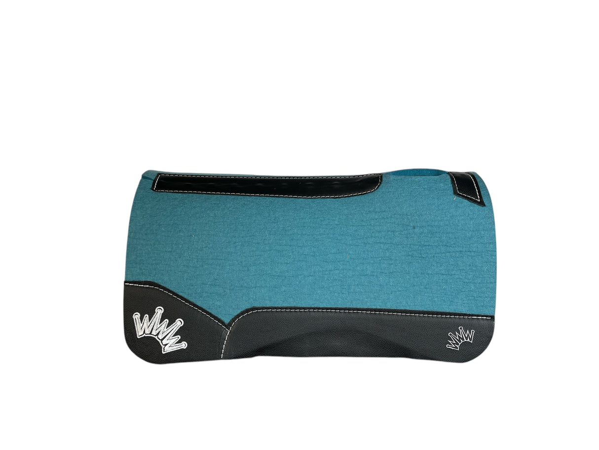 30x30 3/4" Turquoise Kush Wool Saddle Pad (112013)