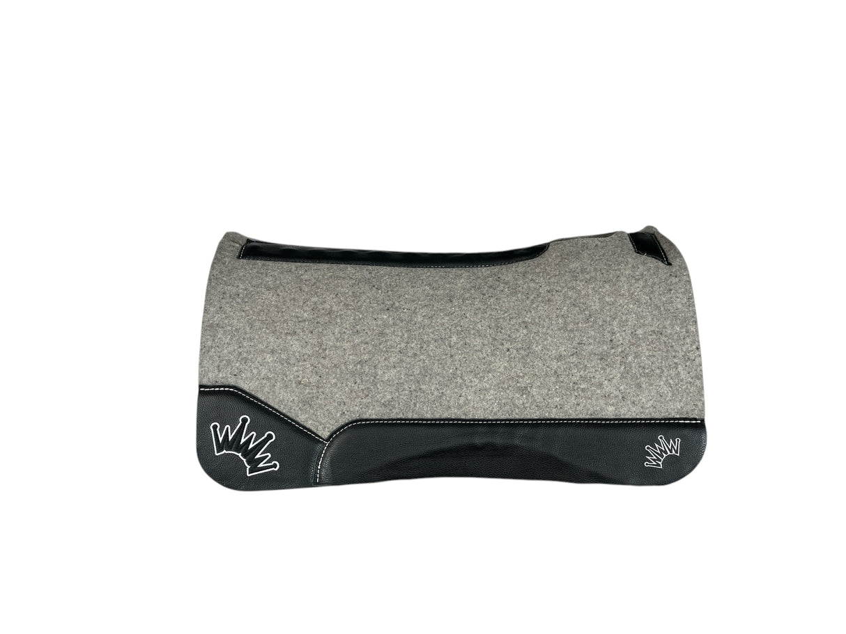 32x32 1.25" Kush Gray Wool Saddle Pad (#112196)