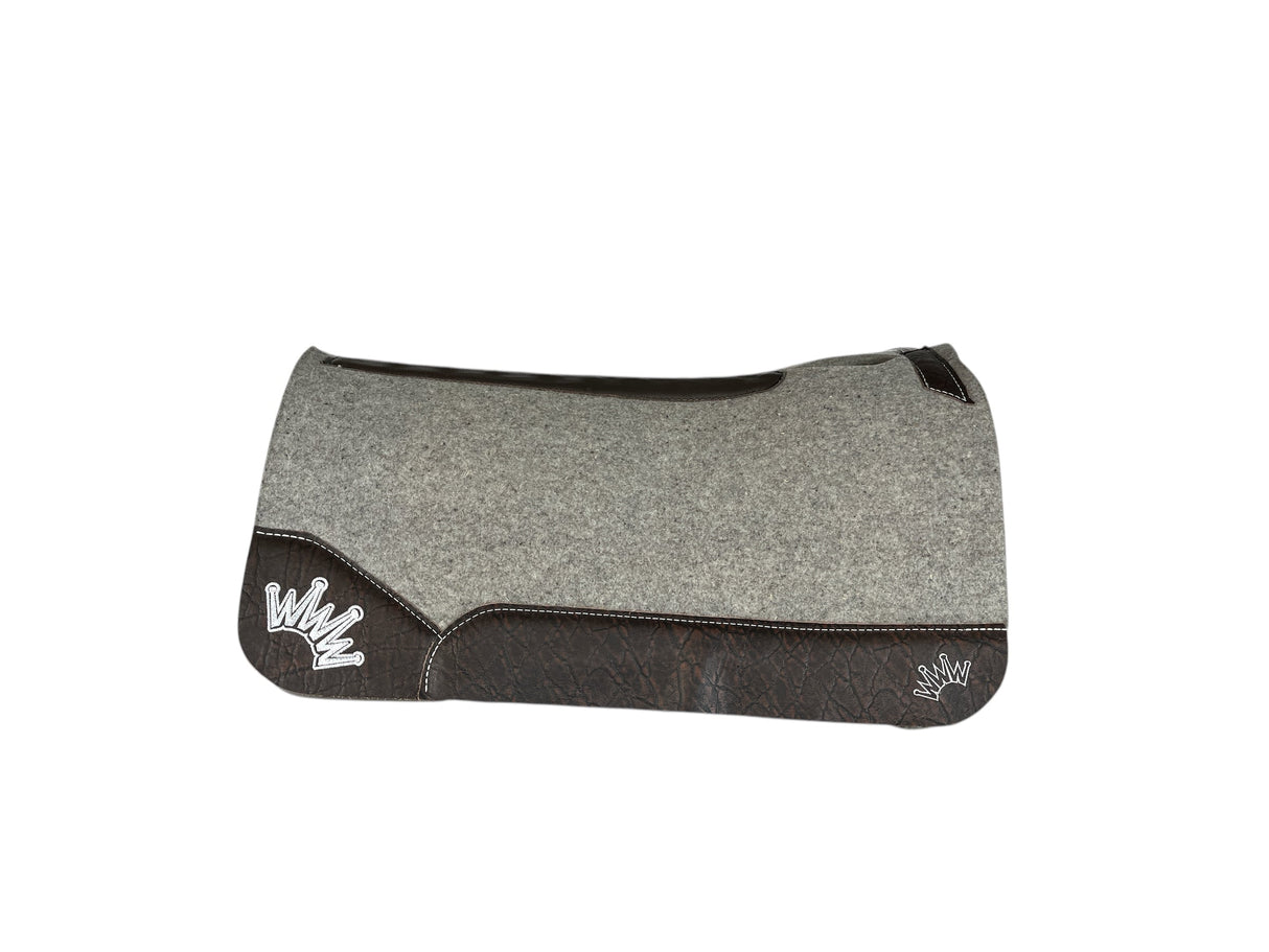 32x32 1.25" Kush Gray Wool Saddle Pad (#112188)