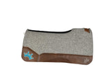 32x32 1" Kush Gray Wool GOOSENECK Saddle Pad (#112286)