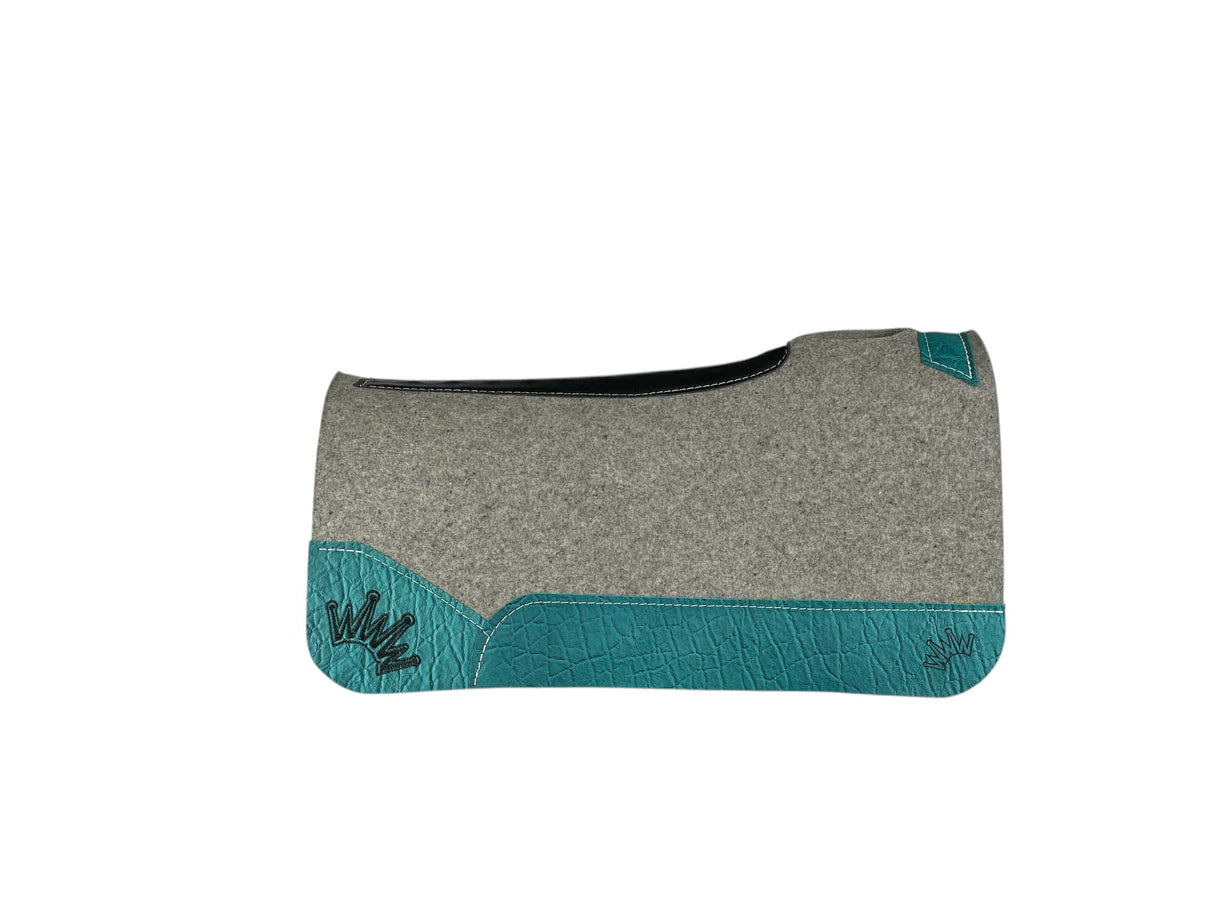 32x32 3/4" Kush Gray Wool DEEP CONTOUR Saddle Pad (112342)