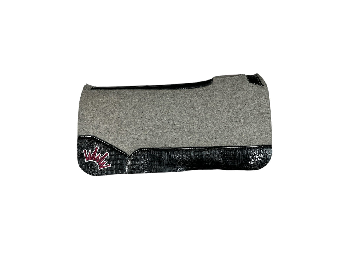 32x32 1" Kush Gray Wool Saddle Pad (#112490)