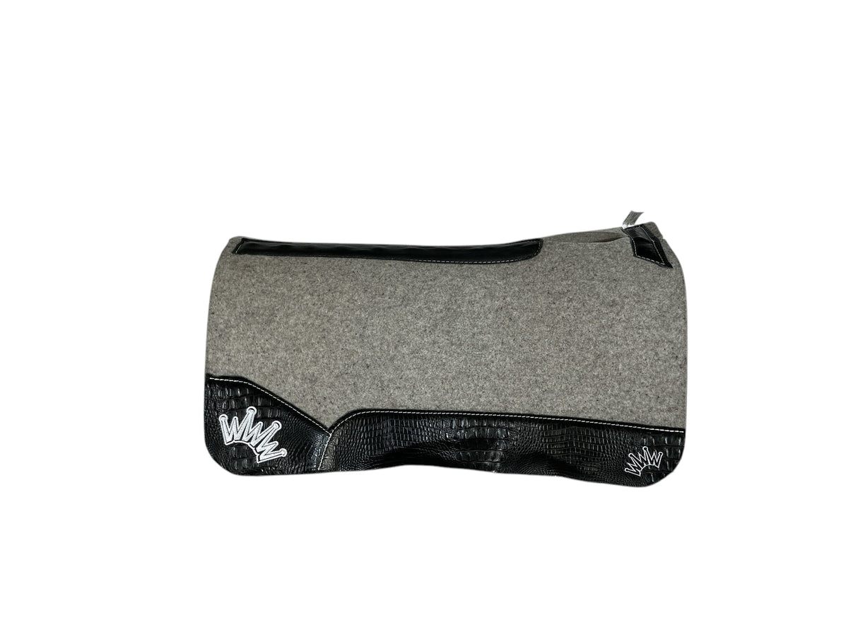 32x32 1.25" Kush Gray Wool Saddle Pad (#112785)
