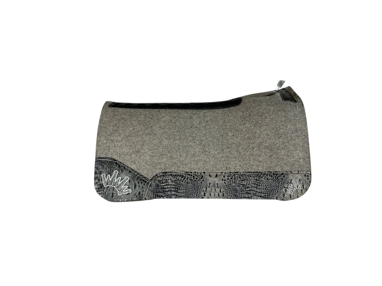 32x32 1.25" Kush Gray Wool Saddle Pad (#112787)