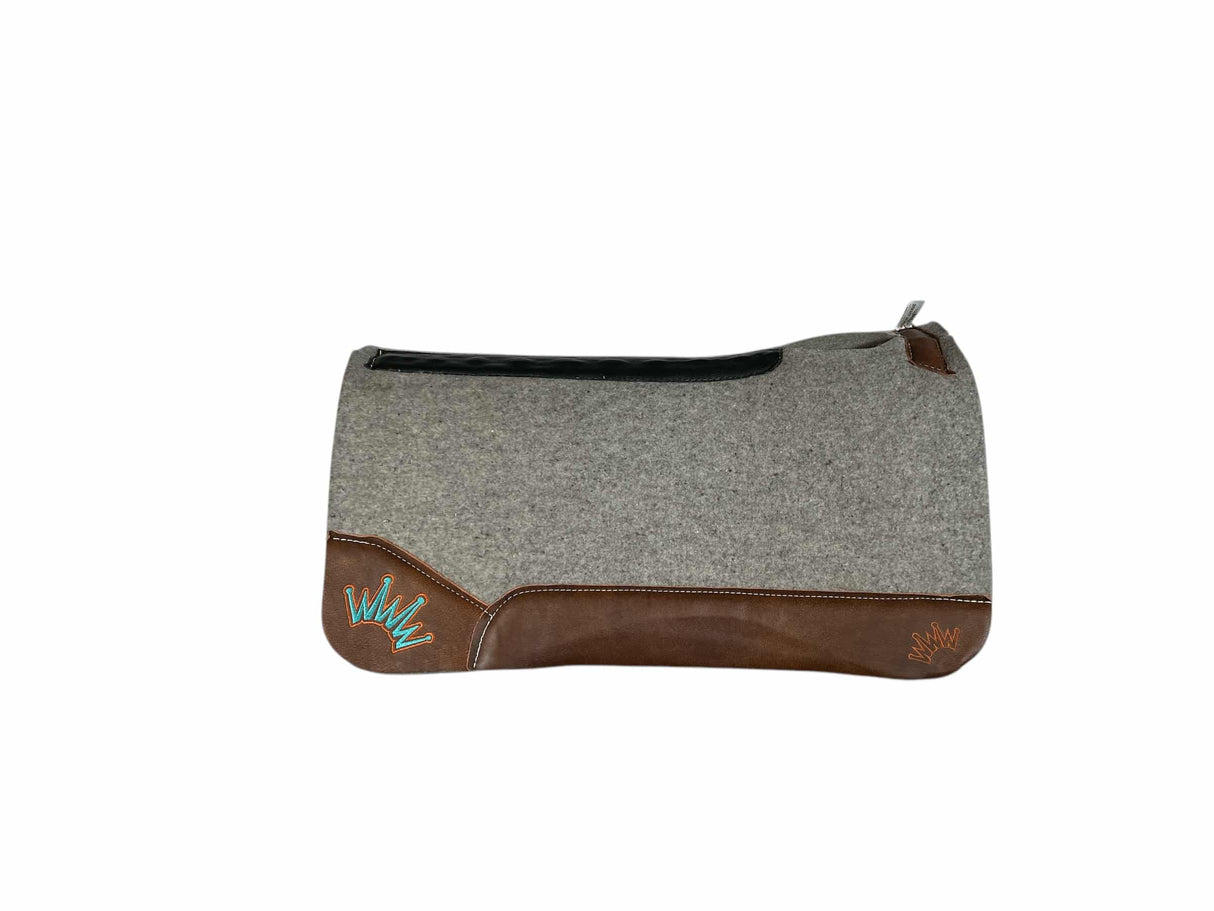 32x32 1.25" Kush Gray Wool Saddle Pad (#112777)