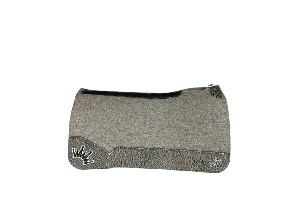 32x32 1.25" Kush Gray Wool Saddle Pad (#112791)