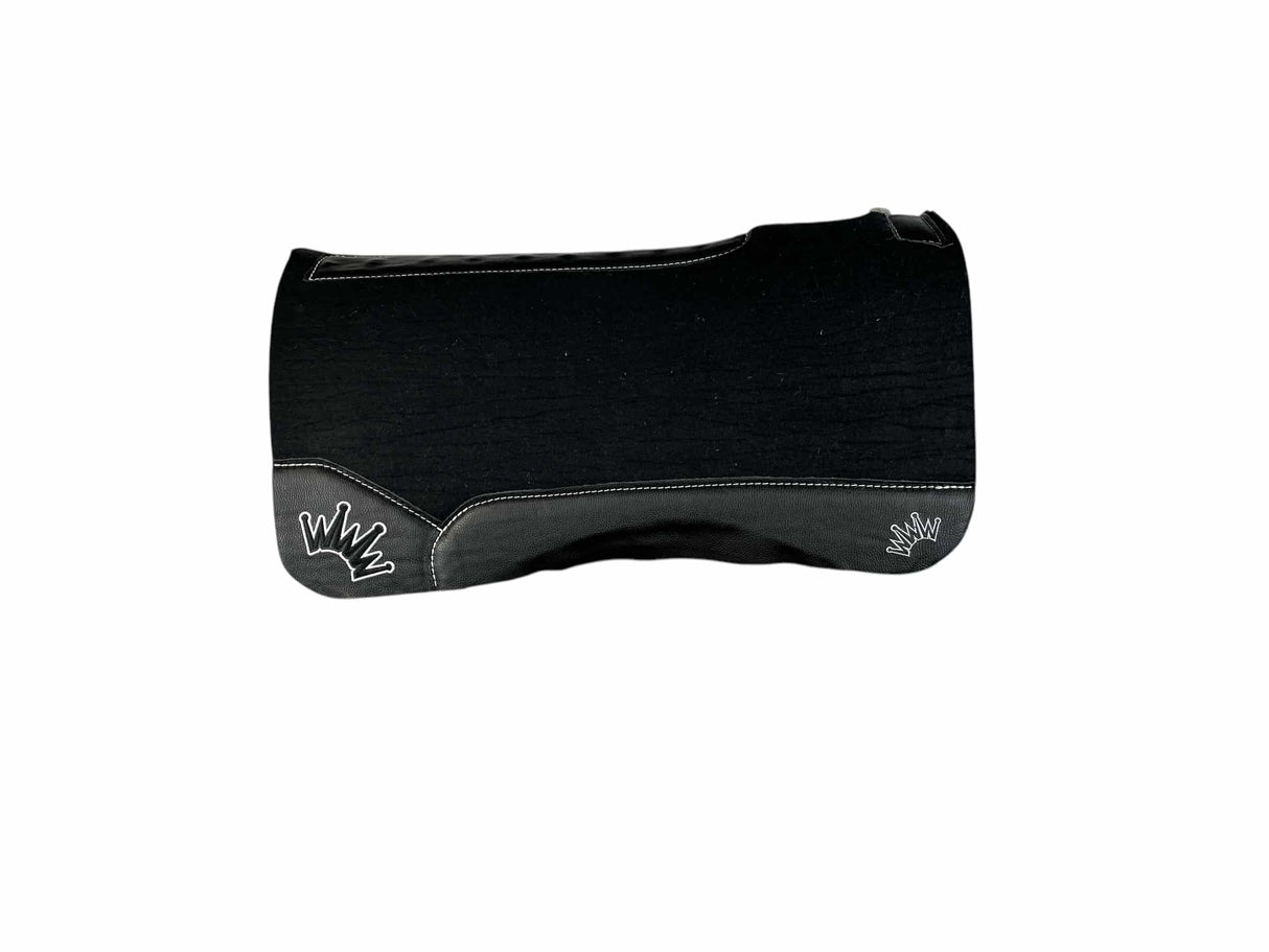 32x32 1.25" Kush Black Wool Saddle Pad (#112757)