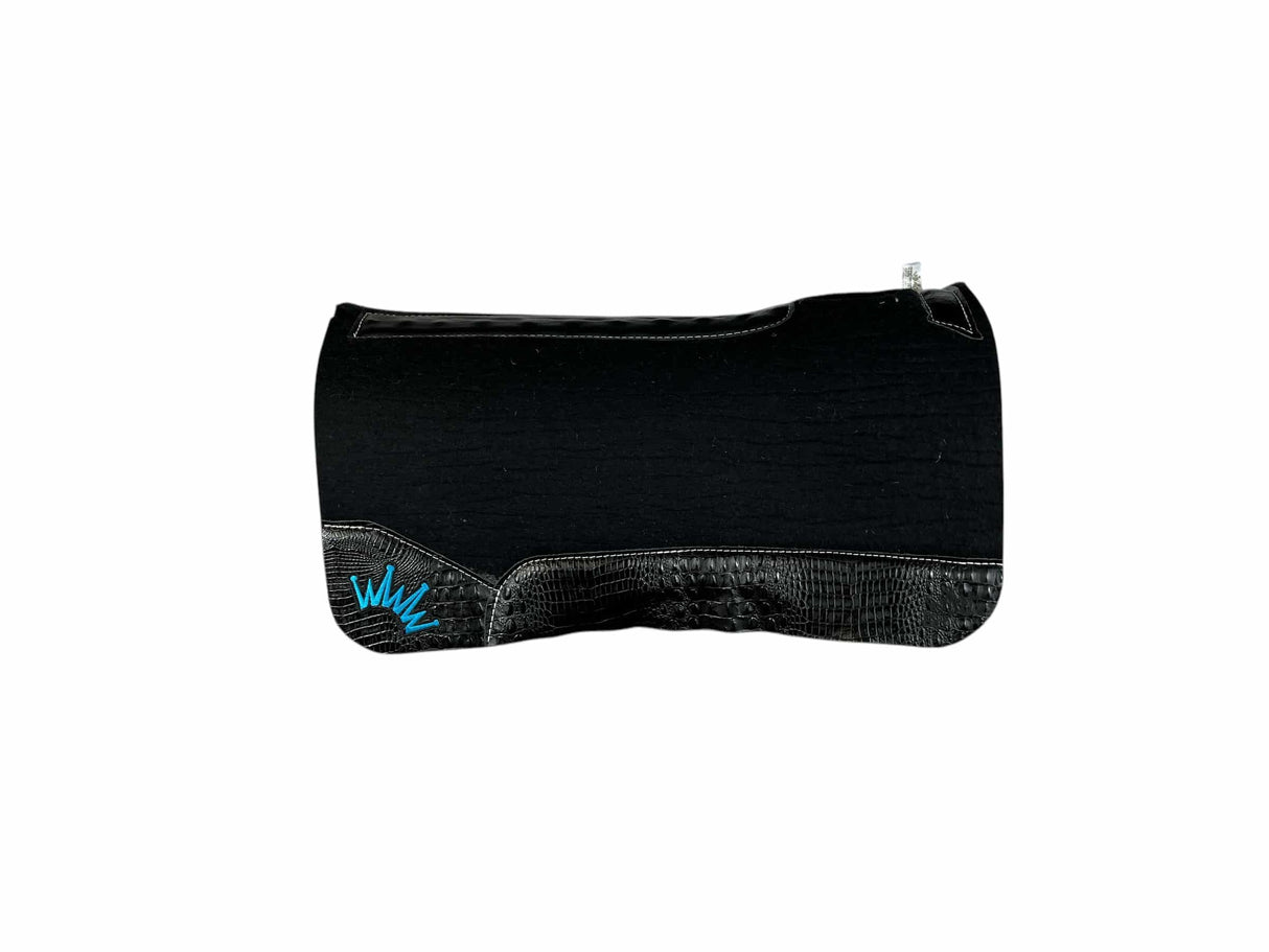 32x32 1.25" Kush Black Wool Saddle Pad (#112746)