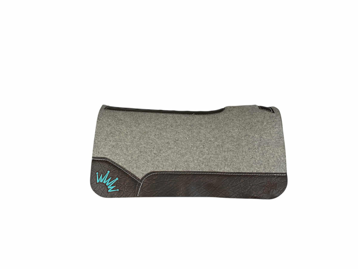 32x32 3/4" Kush Gray Wool Saddle Pad (#113116)