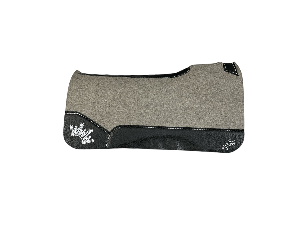 32x32 3/4" Kush Gray Wool GOOSENECK Saddle Pad (#113111)