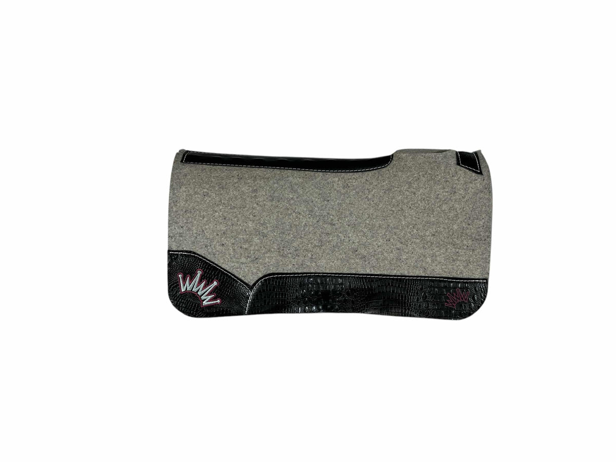 32x32 3/4" Kush Gray Wool Saddle Pad (#113109)