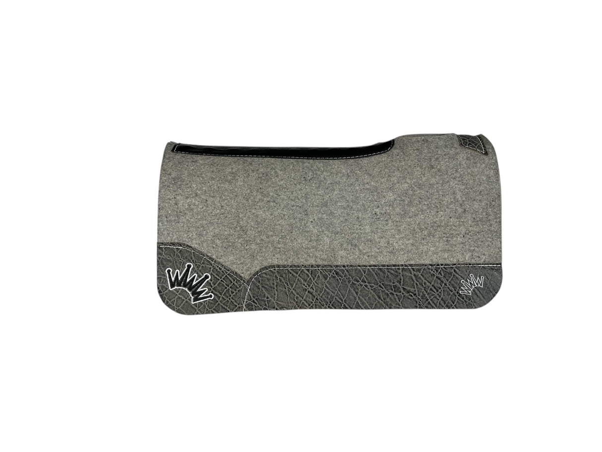 32x32 3/4" Kush Gray Wool Saddle Pad (#113105)