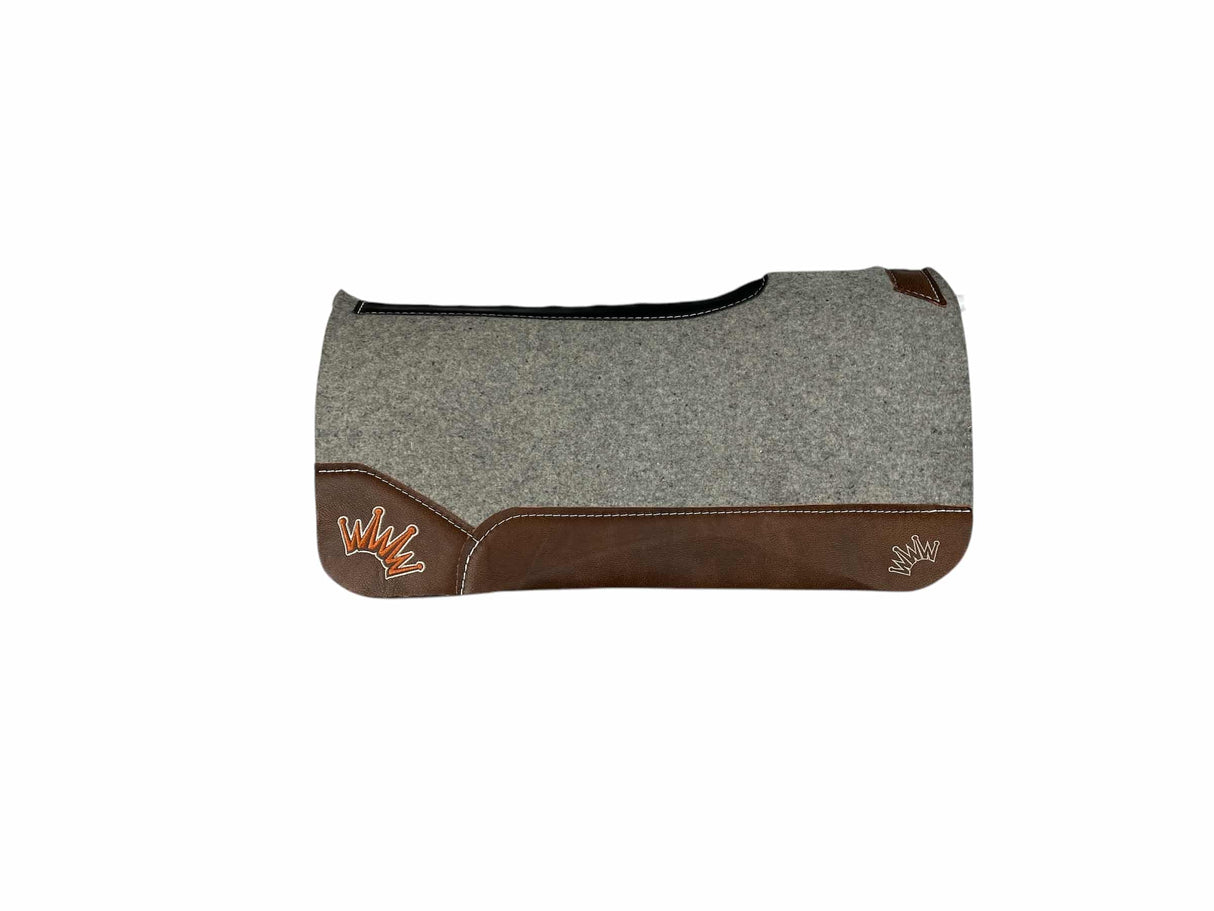32x32 3/4" Kush Gray Wool GOOSENECK Saddle Pad (#113152)