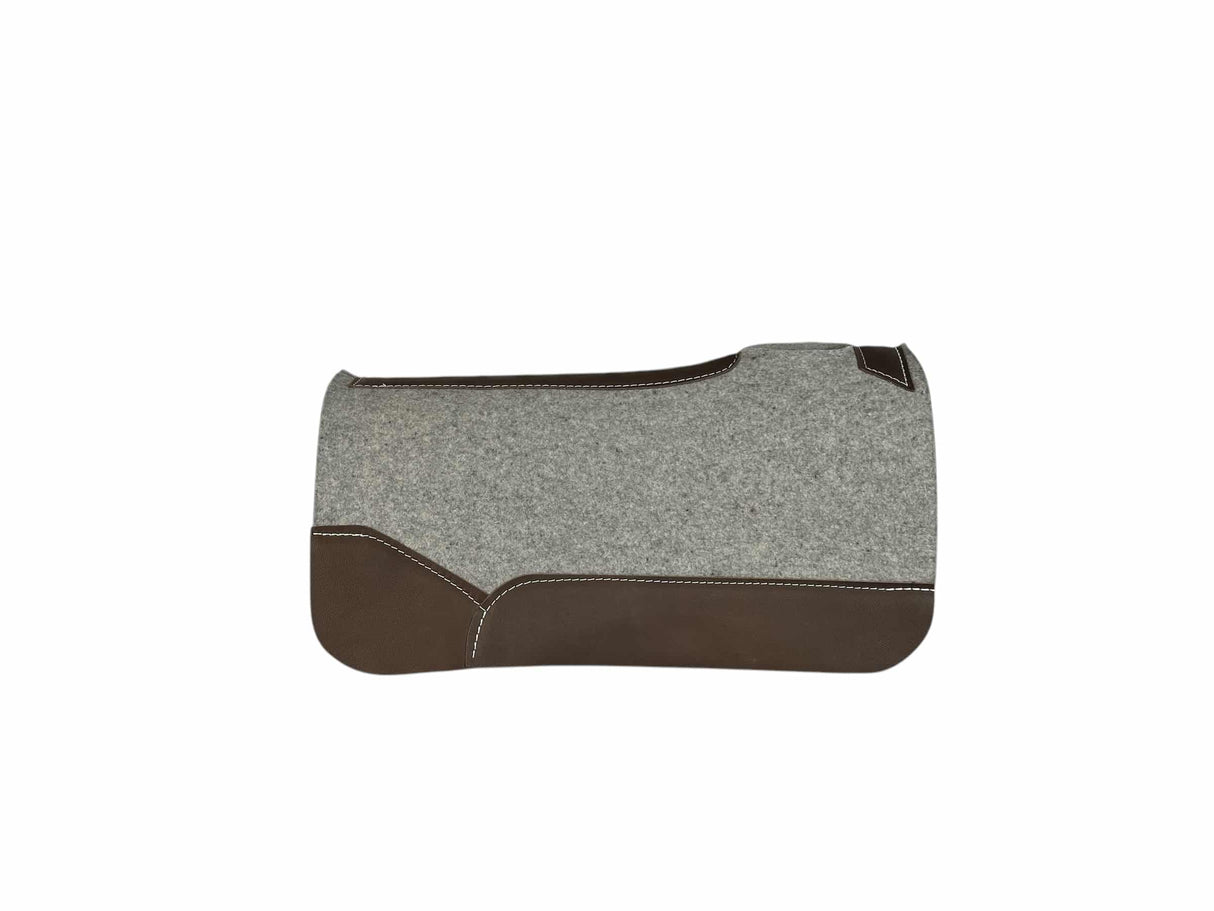 28x28 3/4" Kush Gray Wool DEEP CONTOUR Saddle Pad (#113163)