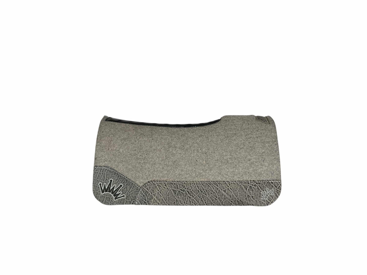 32x32 1" Kush Gray Wool DEEP CONTOUR Saddle Pad (#113230)