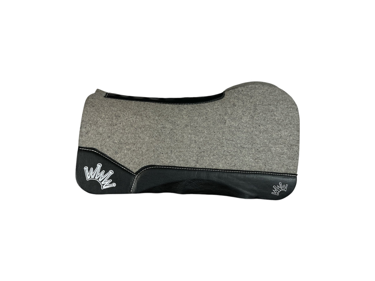 32x32 1" Kush Gray Wool OPEN EXTENDED WITHER Saddle Pad (#113238)
