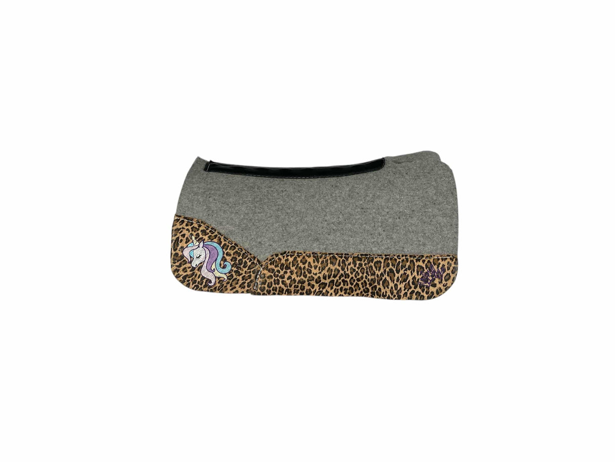 25x25 1" Kush Gray Wool PONY OPEN PETITE WITHER Saddle Pad (#113263)