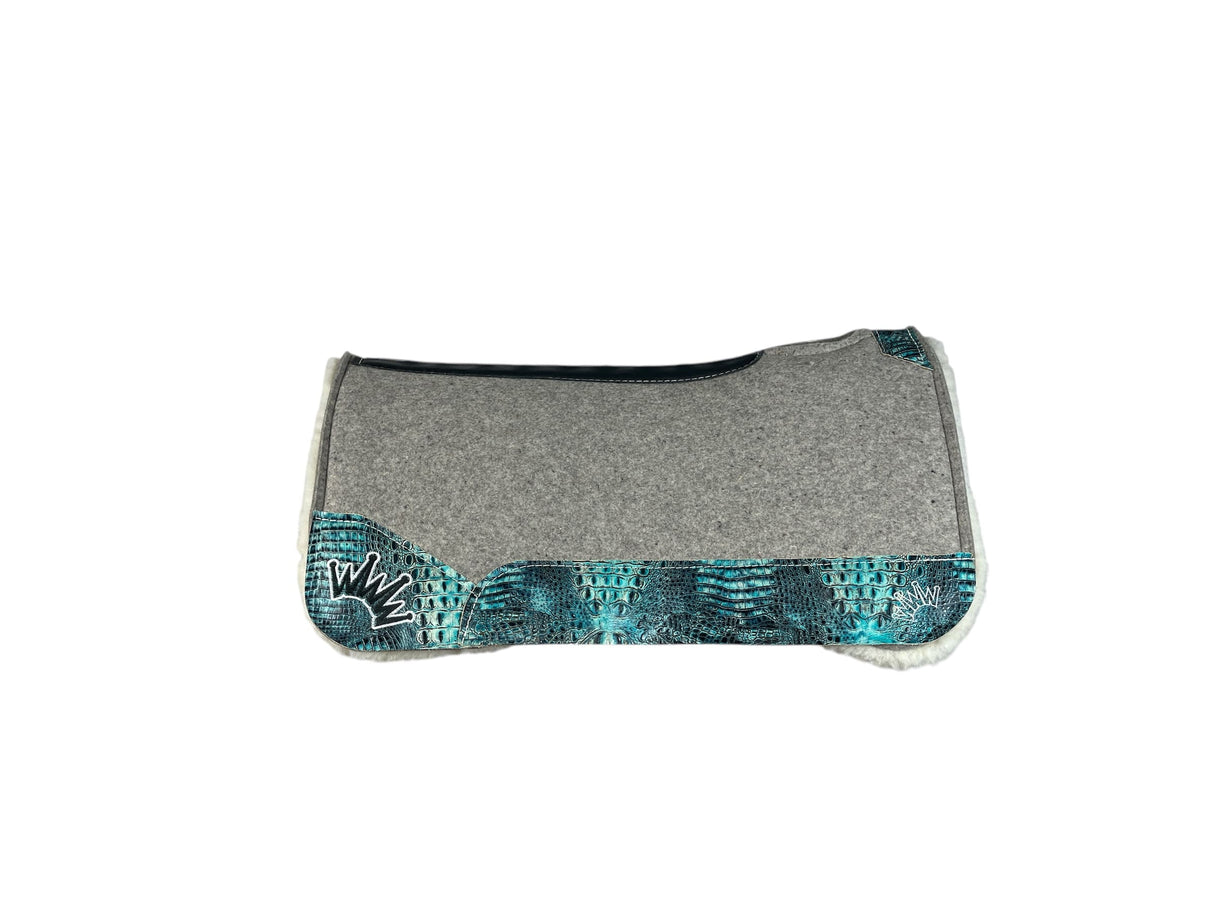 32x32 3/4" Gray Kush Fleece Saddle Pad (#113400)