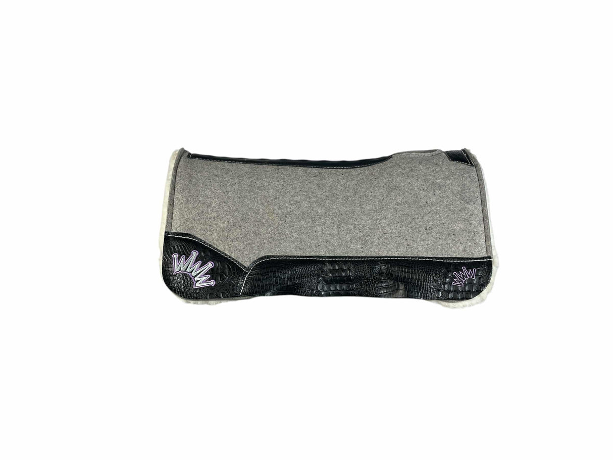 32x32 3/4" Gray Kush Fleece Saddle Pad (#113398)