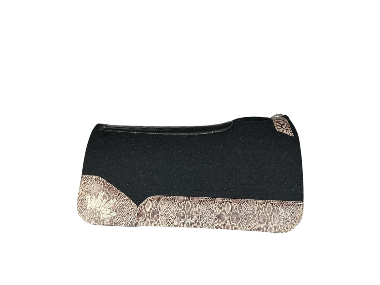 30x30 1" Kush Black Wool Saddle Pad (#114171)