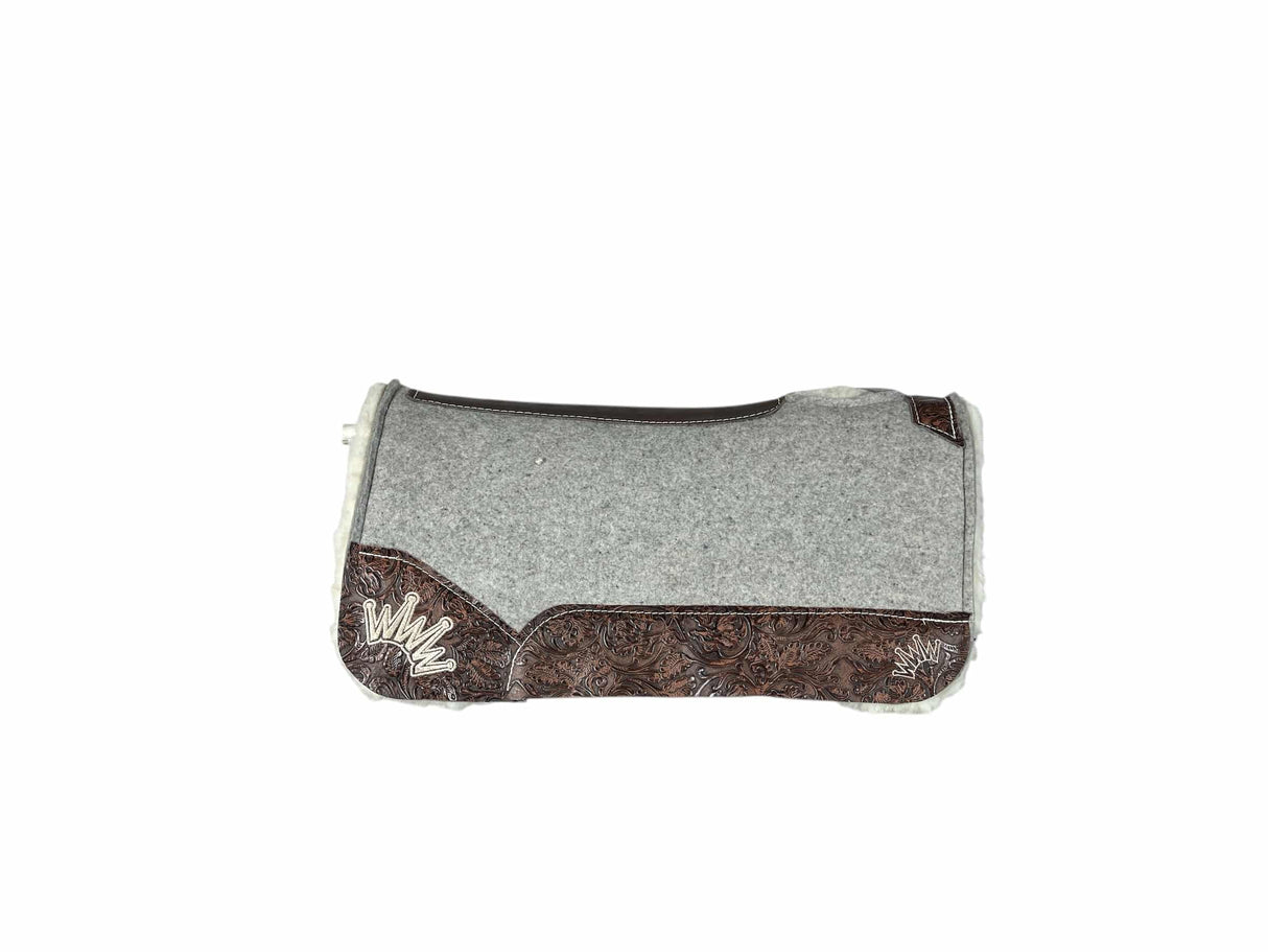 28x28 1/2" Gray Kush Fleece Saddle Pad (#115108)