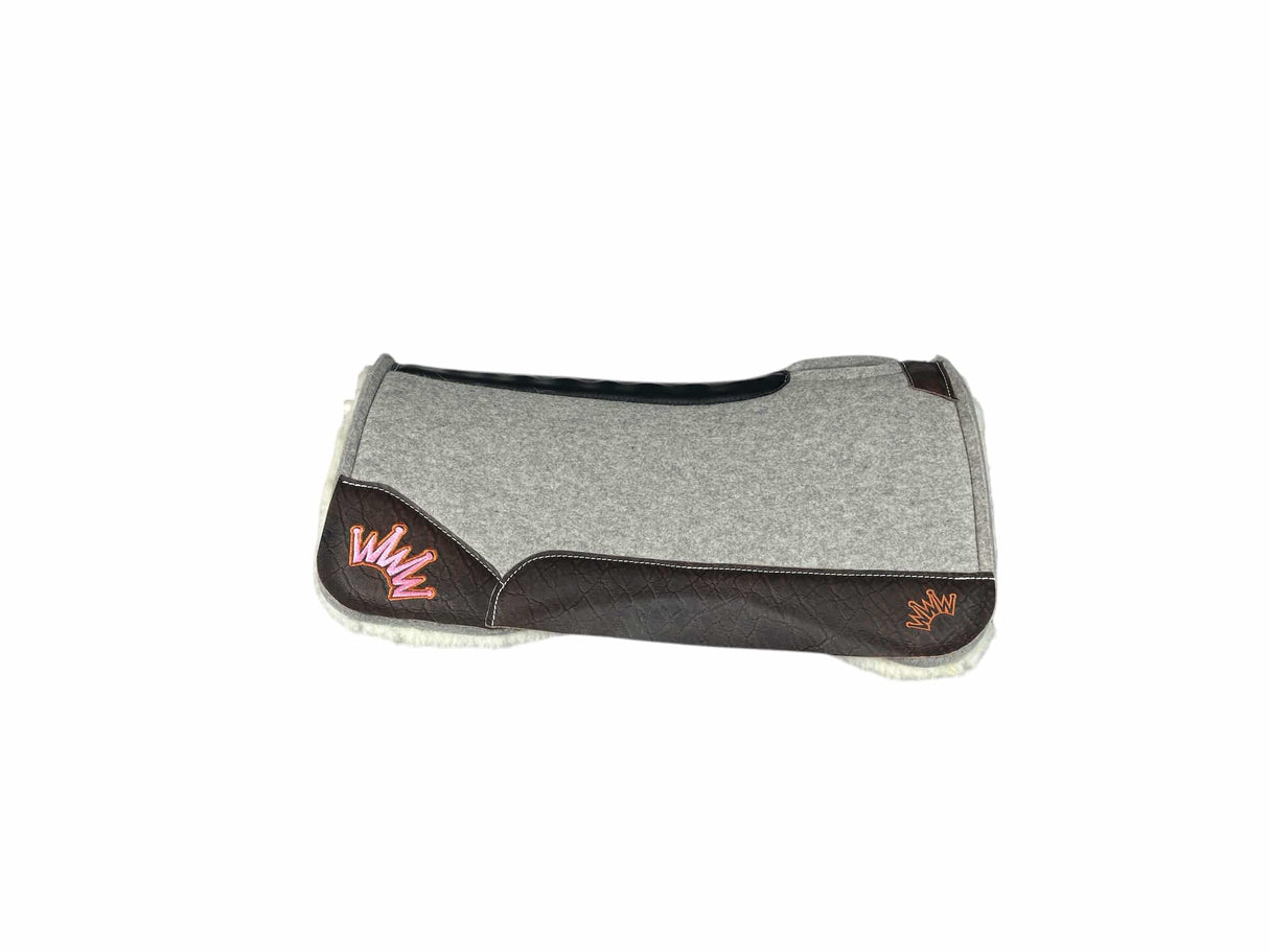 30x30 1" Gray Kush Fleece Saddle Pad (#115098)