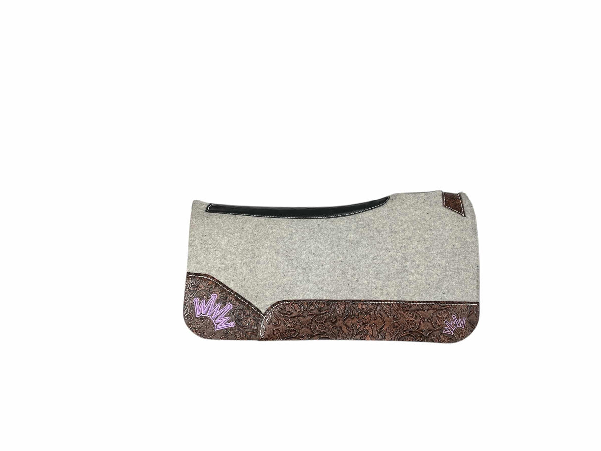 30x30 3/4" Kush Gray Wool Deep Contour Saddle Pad (#115652)