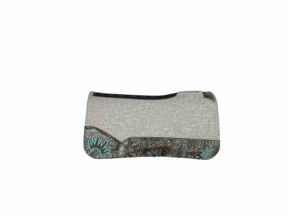 28x28 1" Kush Gray Wool Saddle Pad (#115658)