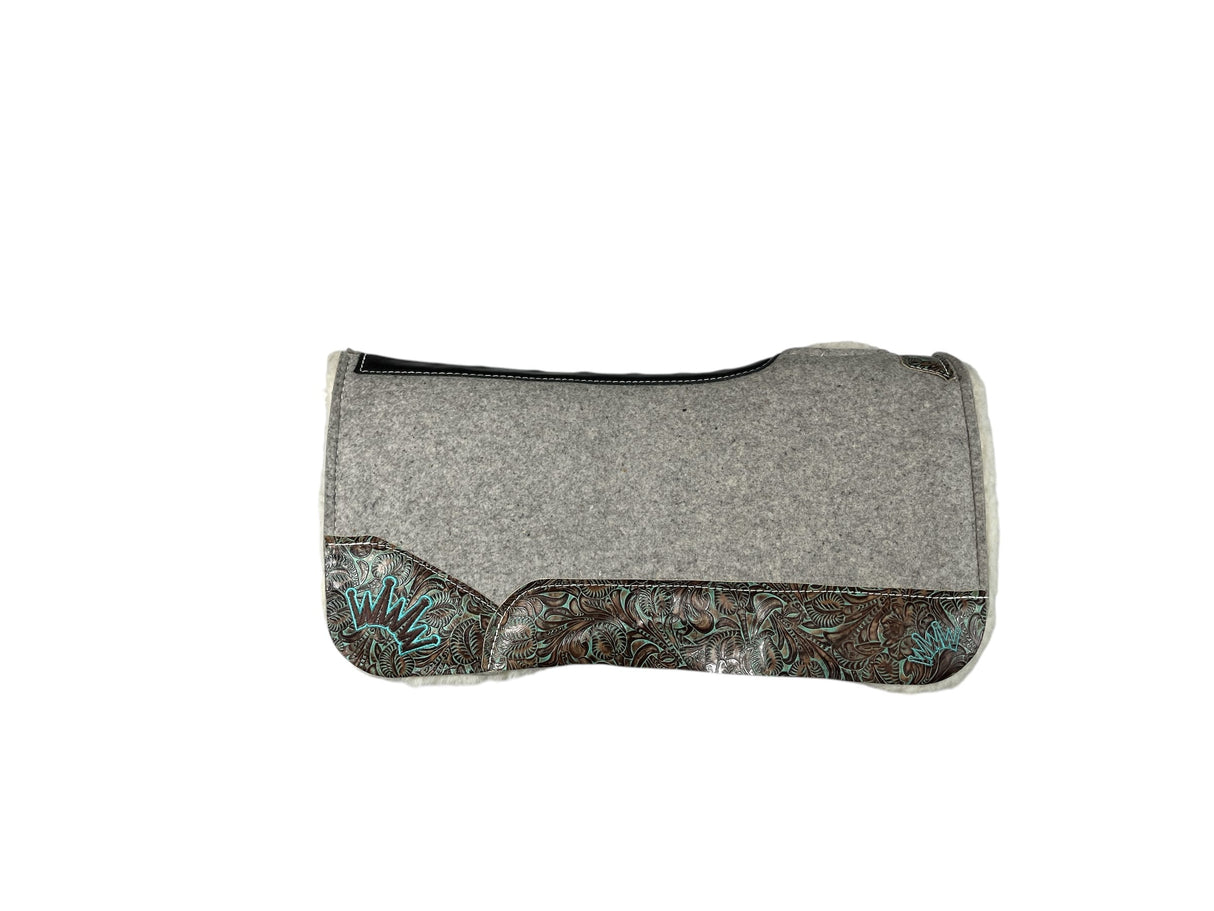 30x30 1/2" Gray Kush Fleece Saddle Pad (#115743)