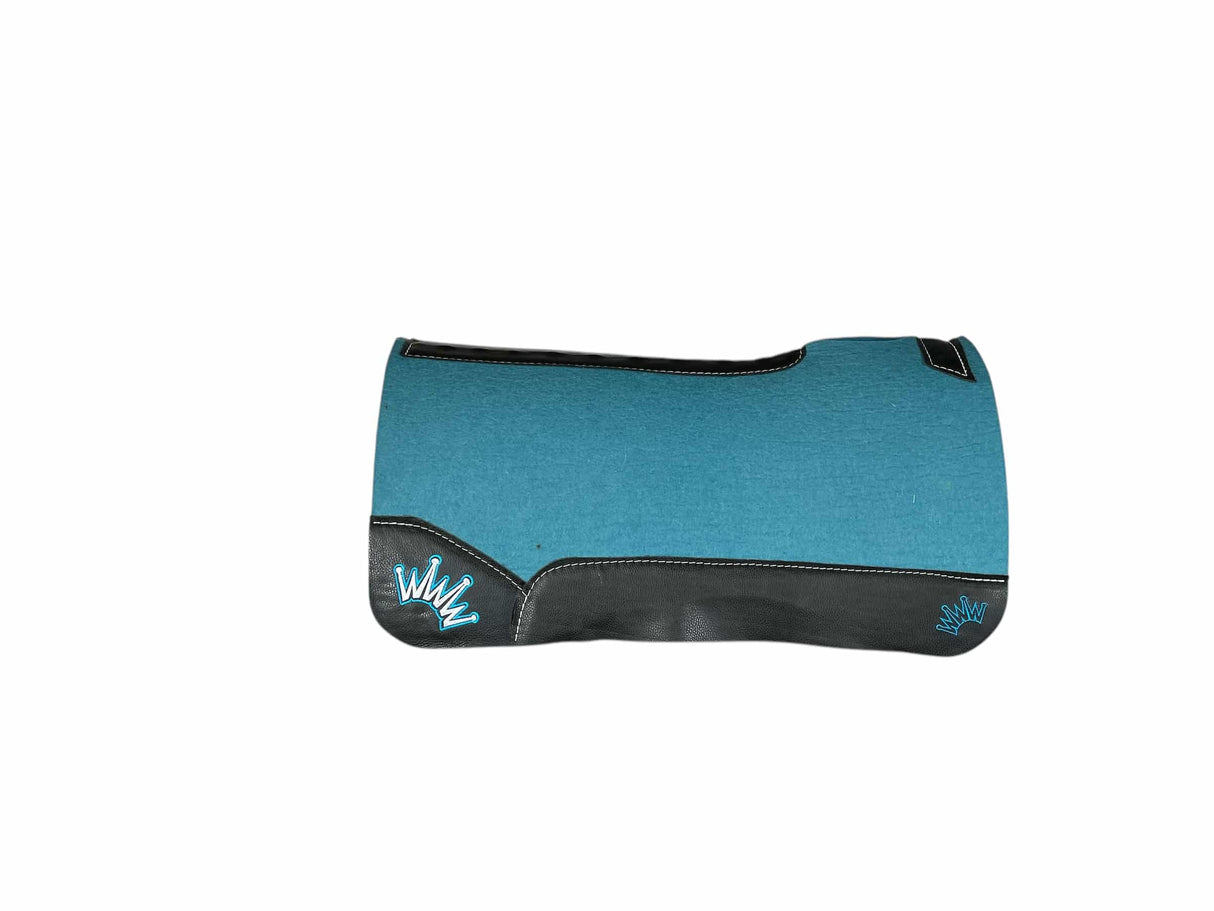 32x32 3/4" Turquoise Kush Wool Saddle Pad (#116246)