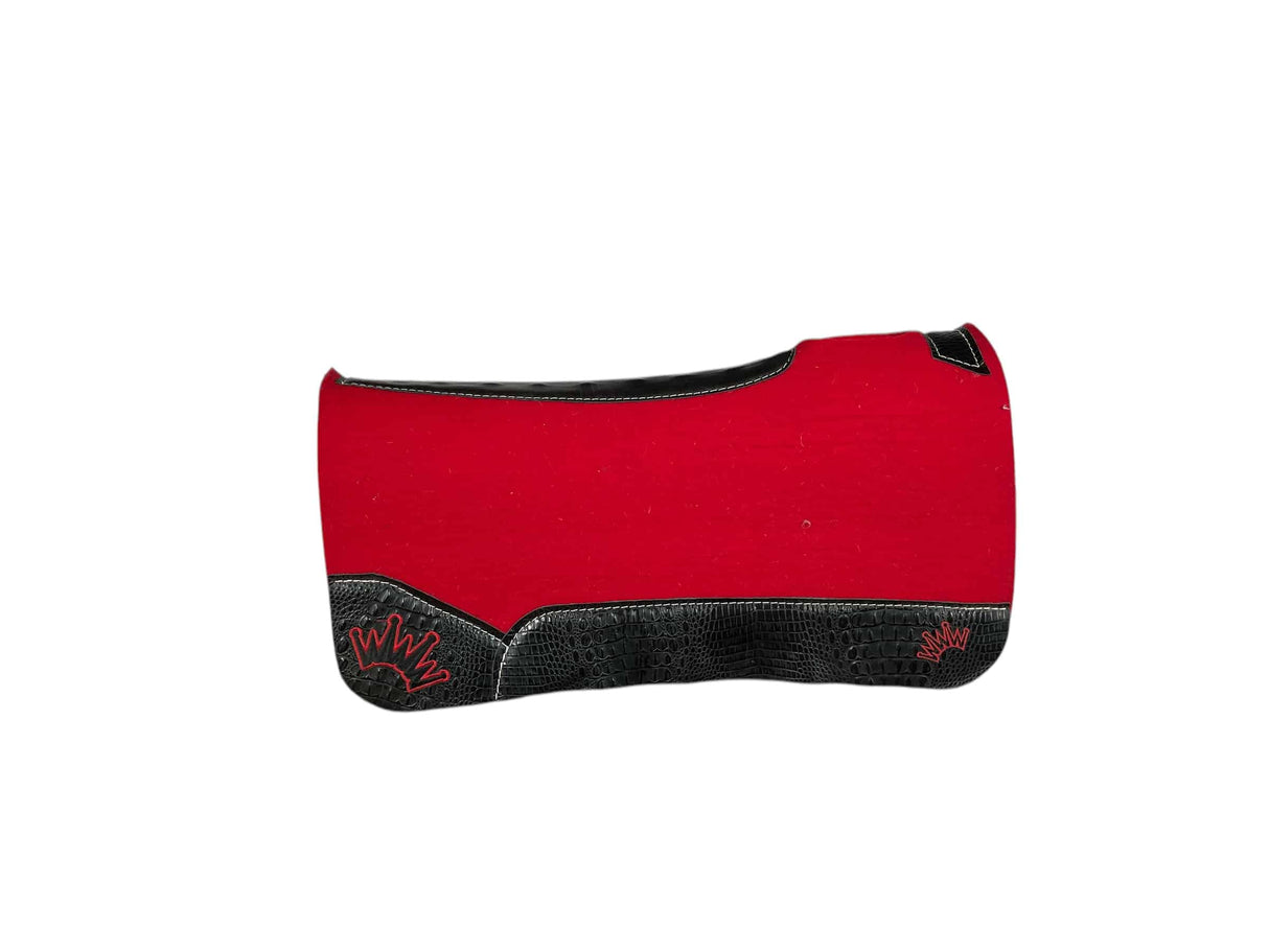 32x32 3/4" Kush Red Wool Deep Contour Saddle Pad (#116421)