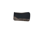 28x28 3/4" Black Kush Wool Open Petite Wither Saddle Pad (#116661)