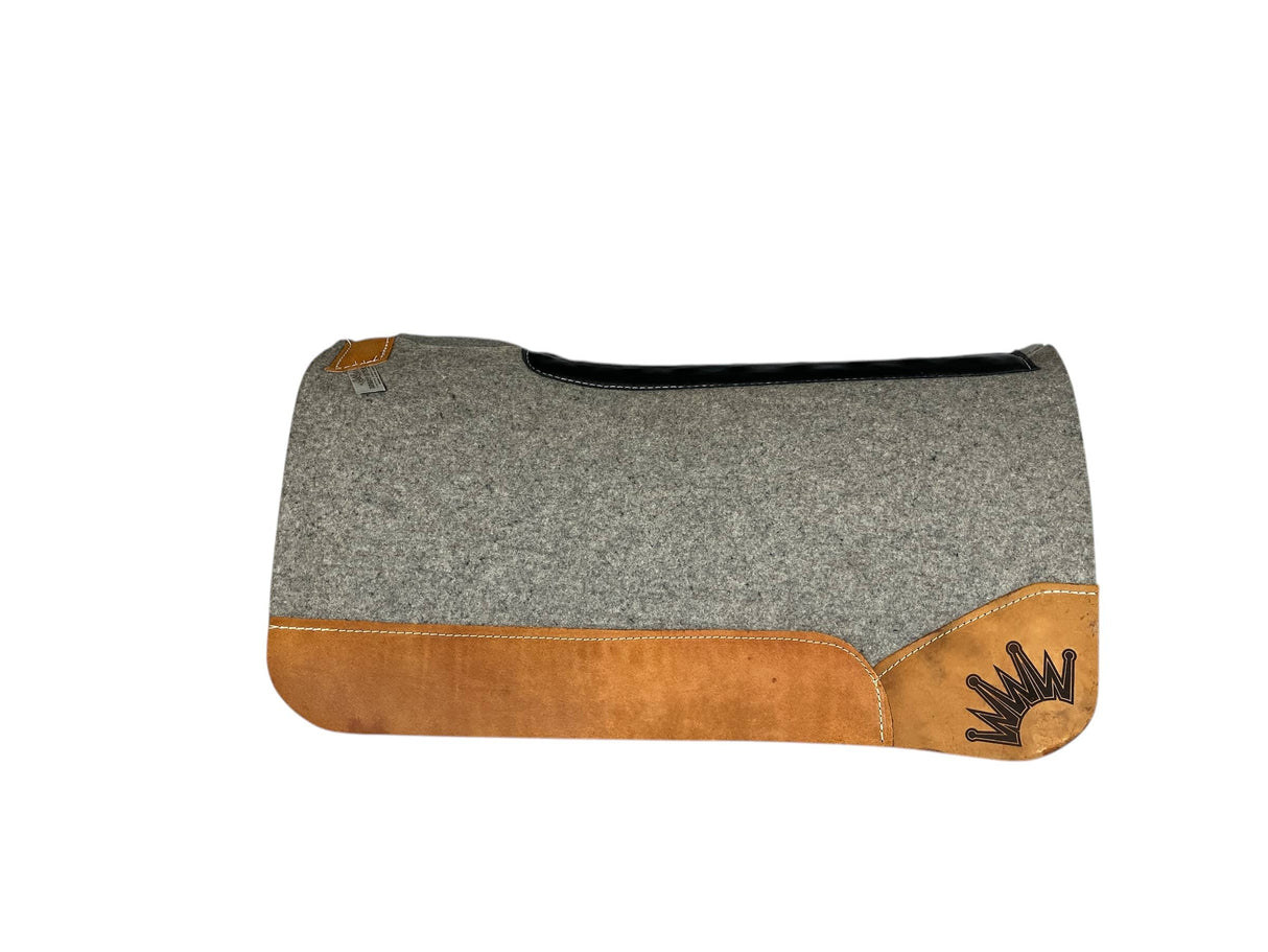 32x32 1.25" Kush Gray Wool Saddle Pad (#116665)
