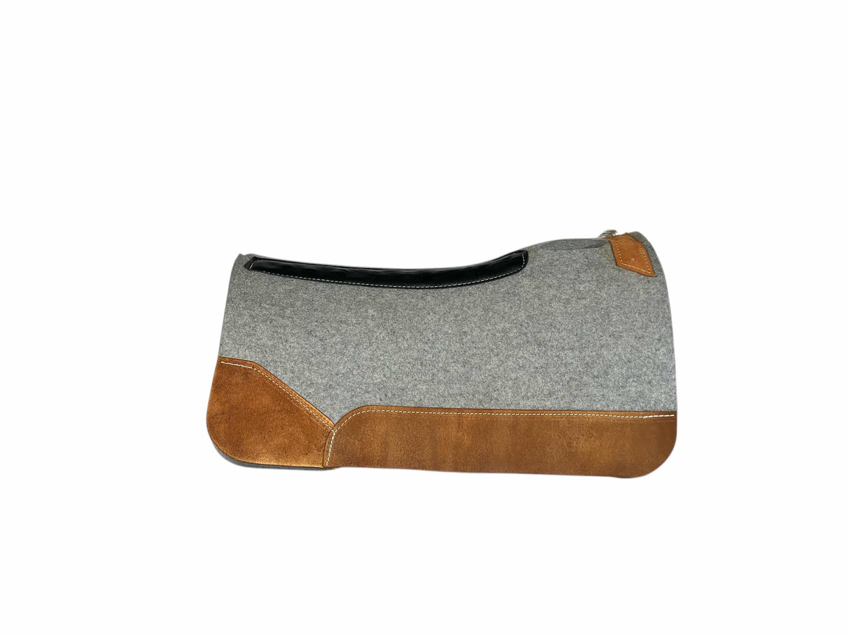 30x30 1.25" Kush Gray Wool Deep Contour Saddle Pad (#116684)