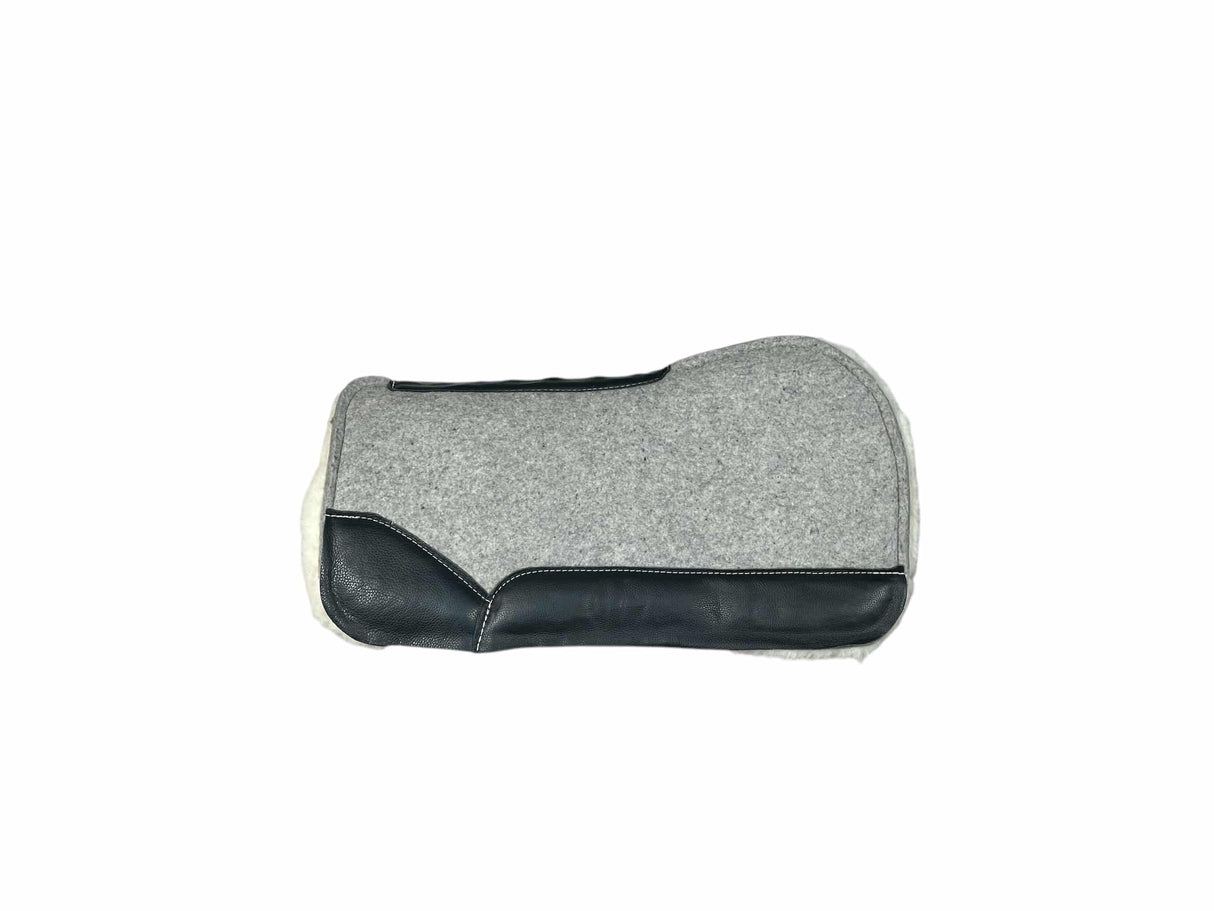 28x28 1/2" Gray Kush Fleece Open Extended Wither Saddle Pad (#122424)