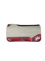 Gray Kush Saddle Pad with Red Crocodile - Crown in White Embroidery with Prov. 21:31 on Wither Strap