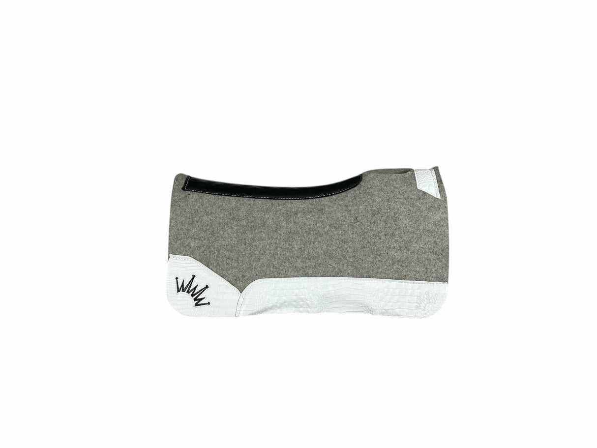30x30 1" Kush Gray Wool Deep Contour Saddle Pad (#117351)