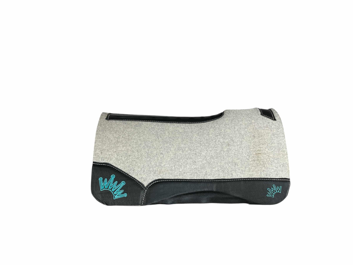 32x32 1.25" Kush Gray Wool Gooseneck Contour Saddle Pad (#117345)