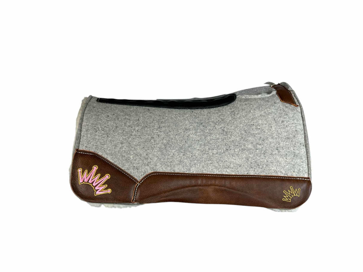 30x30 1" Gray Kush Fleece Saddle Pad (#117593)