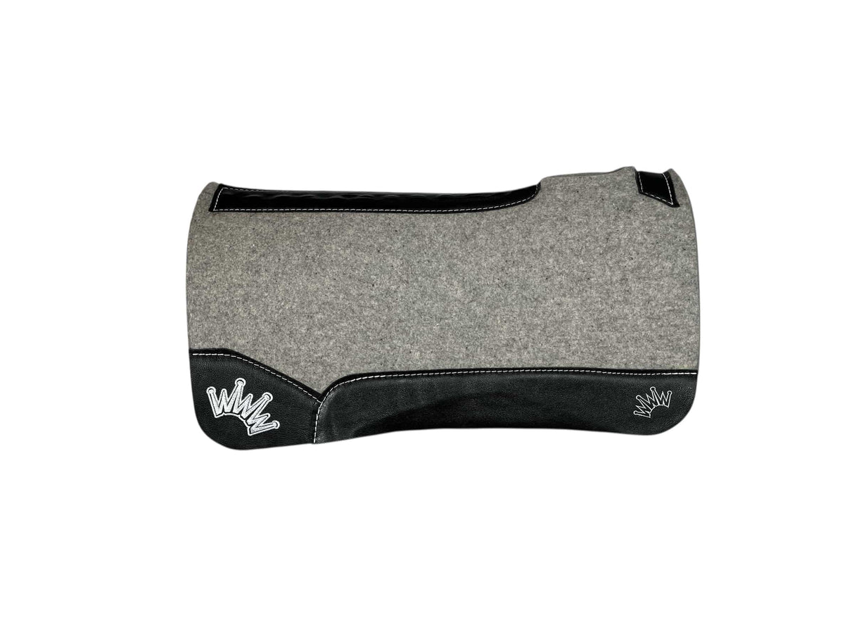 32x32 3/4" Kush Gray Wool Gooseneck Contour Saddle Pad (#119563)