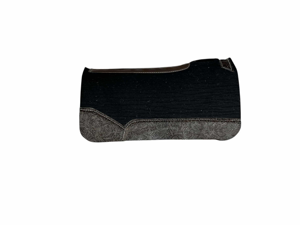 30x30 1" Black Kush Wool Saddle Pad (#119812)