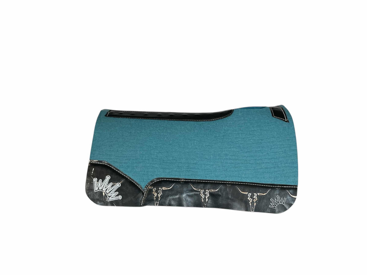 30x30 1" Kush Turquoise Wool Saddle Pad (#119815)
