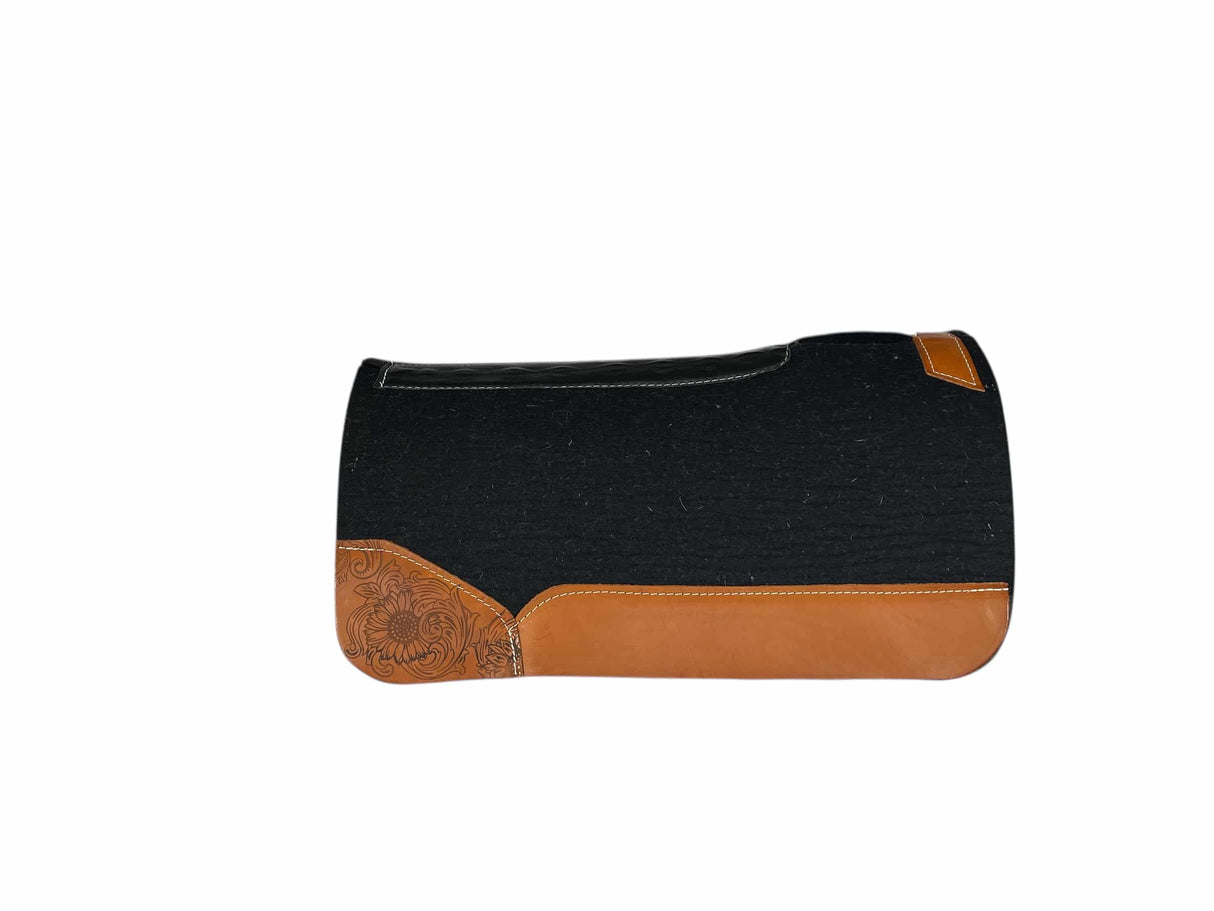 30x30 1" Black Kush Wool Saddle Pad (#119810)