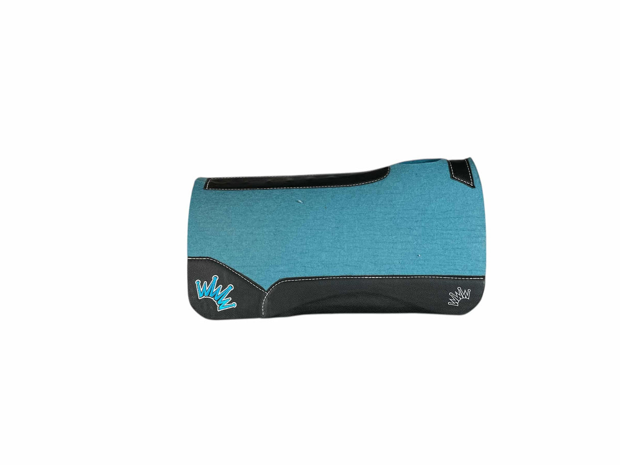 30x30 3/4" Kush Turquoise Wool Saddle Pad (#120288)