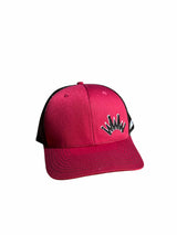 Trucker Hat Maroon Black Crown