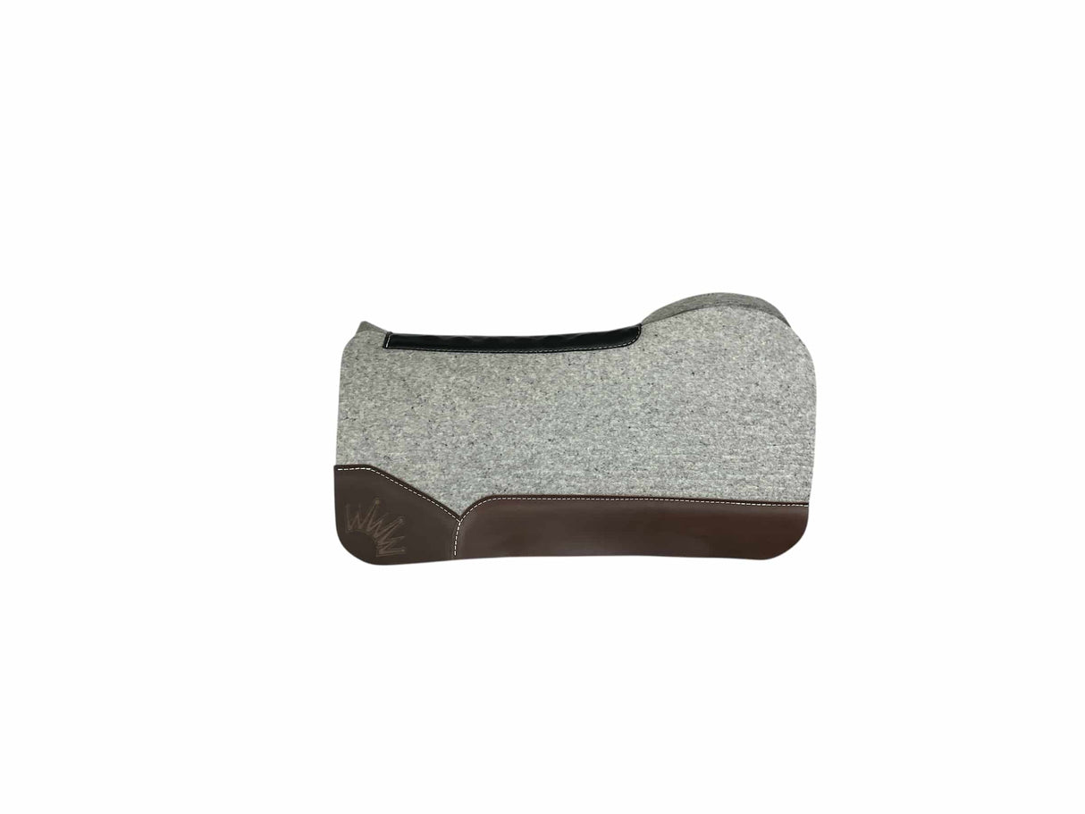 32x32 1" Kush Gray Wool Extended Open Wither Saddle Pad (#121735)
