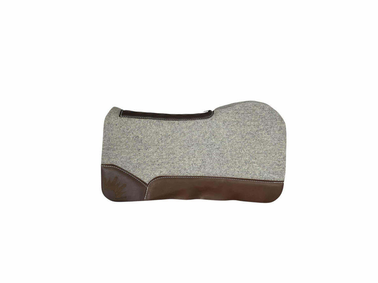 32x32 1" Gray Kush Wool Open Extended Wither Saddle Pad (#121972)