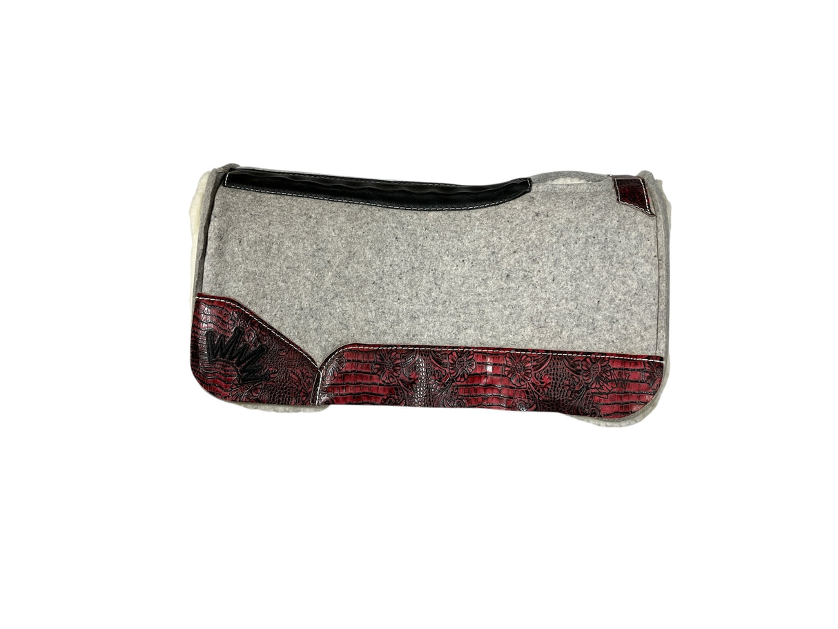 30x30 1" Gray Kush Fleece Saddle Pad (#121951)