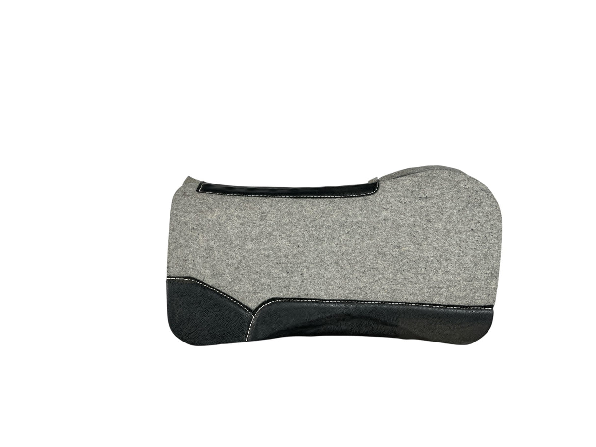 32x32 3/4" Gray Kush Wool Open Extended Wither Saddle Pad (#122595)
